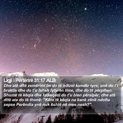 Ligji i Përtërirë 31:17 ALB Bible Verse Image