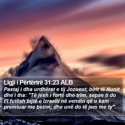 Ligji i Përtërirë 31:23 ALB Bible Verse Image