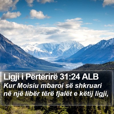 Ligji i Përtërirë 31:24 ALB Bible Verse Image