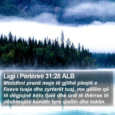 Ligji i Përtërirë 31:28 ALB Bible Verse Image