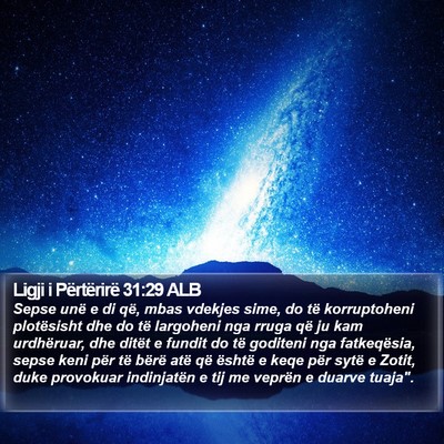 Ligji i Përtërirë 31:29 ALB Bible Verse Image