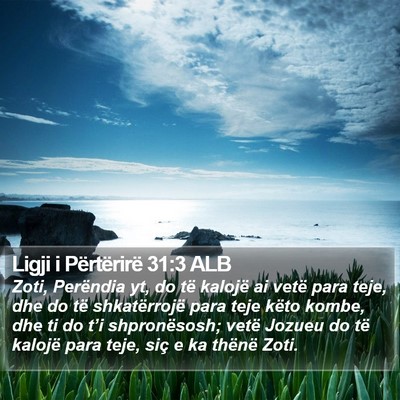Ligji i Përtërirë 31:3 ALB Bible Verse Image
