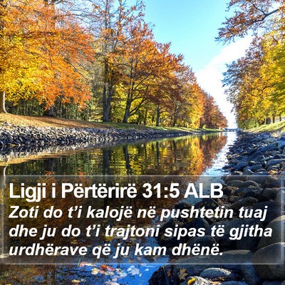 Ligji i Përtërirë 31:5 ALB Bible Verse Image