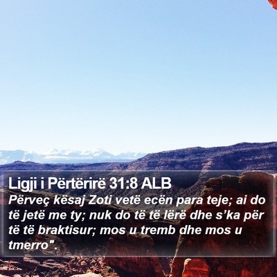 Ligji i Përtërirë 31:8 ALB Bible Verse Image