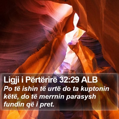 Ligji i Përtërirë 32:29 ALB Bible Verse Image