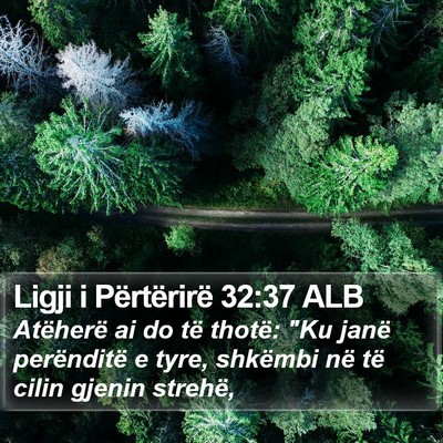 Ligji i Përtërirë 32:37 ALB Bible Verse Image
