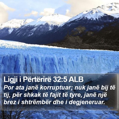 Ligji i Përtërirë 32:5 ALB Bible Verse Image