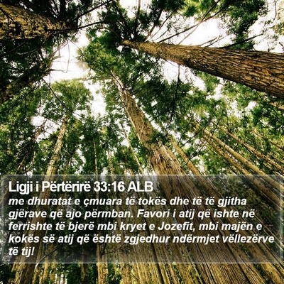 Ligji i Përtërirë 33:16 ALB Bible Verse Image