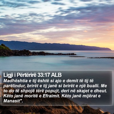 Ligji i Përtërirë 33:17 ALB Bible Verse Image