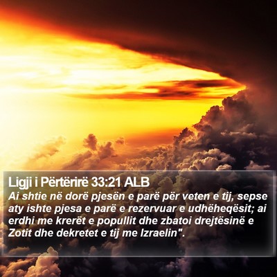Ligji i Përtërirë 33:21 ALB Bible Verse Image