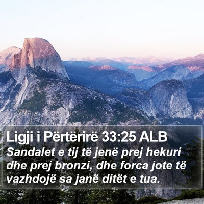 Ligji i Përtërirë 33:25 ALB Bible Verse Image