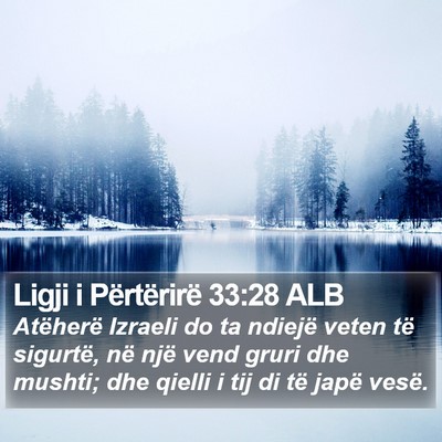 Ligji i Përtërirë 33:28 ALB Bible Verse Image