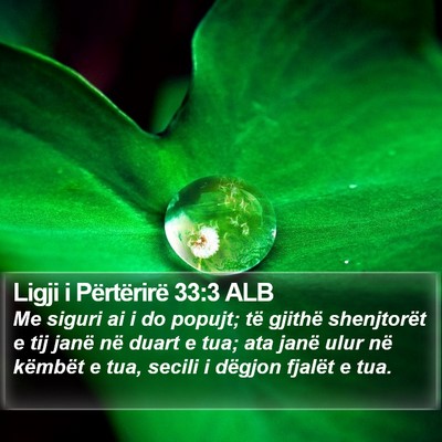 Ligji i Përtërirë 33:3 ALB Bible Verse Image