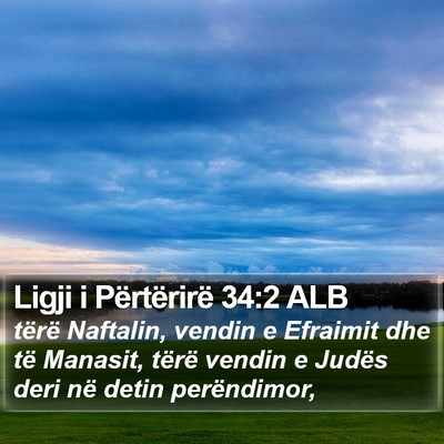 Ligji i Përtërirë 34:2 ALB Bible Verse Image