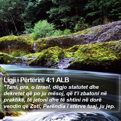Ligji i Përtërirë 4:1 ALB Bible Verse Image