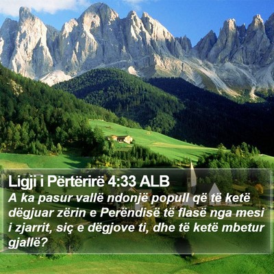 Ligji i Përtërirë 4:33 ALB Bible Verse Image