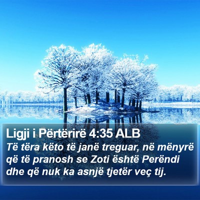 Ligji i Përtërirë 4:35 ALB Bible Verse Image