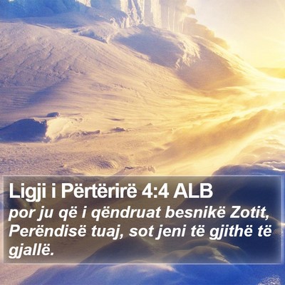 Ligji i Përtërirë 4:4 ALB Bible Verse Image