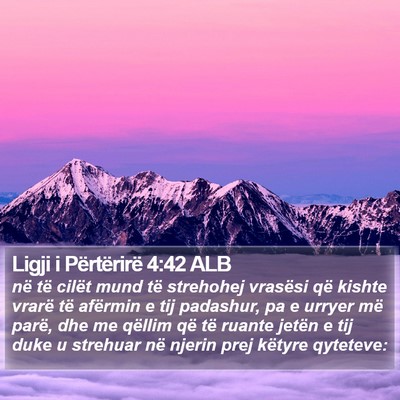Ligji i Përtërirë 4:42 ALB Bible Verse Image