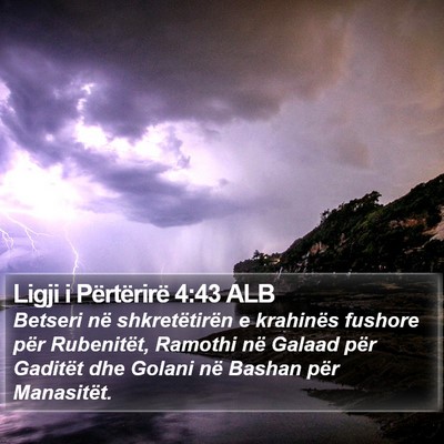 Ligji i Përtërirë 4:43 ALB Bible Verse Image