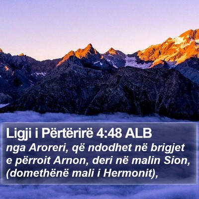 Ligji i Përtërirë 4:48 ALB Bible Verse Image