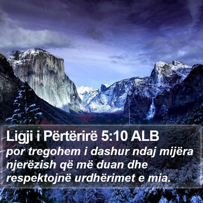 Ligji i Përtërirë 5:10 ALB Bible Verse Image