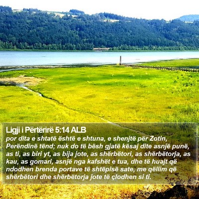 Ligji i Përtërirë 5:14 ALB Bible Verse Image