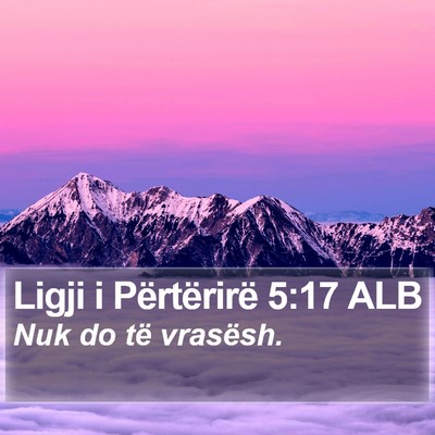 Ligji i Përtërirë 5:17 ALB Bible Verse Image