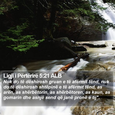 Ligji i Përtërirë 5:21 ALB Bible Verse Image