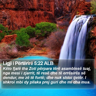 Ligji i Përtërirë 5:22 ALB Bible Verse Image