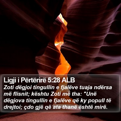Ligji i Përtërirë 5:28 ALB Bible Verse Image