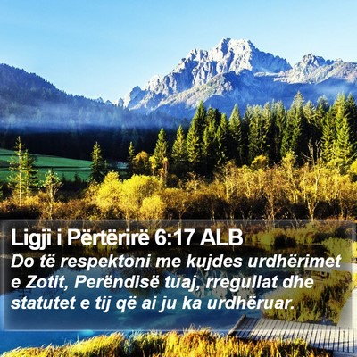 Ligji i Përtërirë 6:17 ALB Bible Verse Image