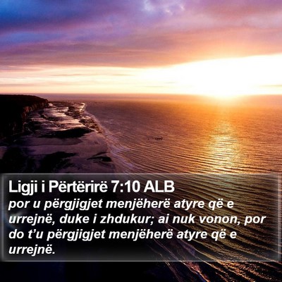 Ligji i Përtërirë 7:10 ALB Bible Verse Image