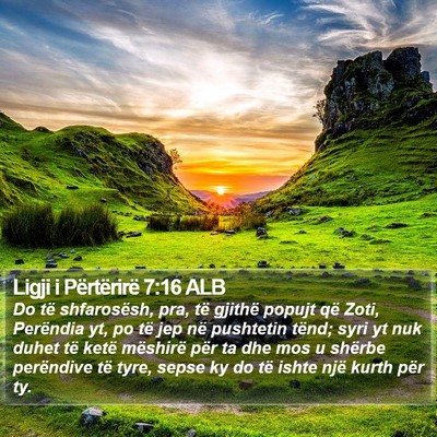 Ligji i Përtërirë 7:16 ALB Bible Verse Image