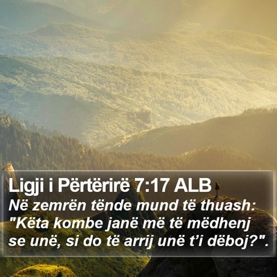 Ligji i Përtërirë 7:17 ALB Bible Verse Image