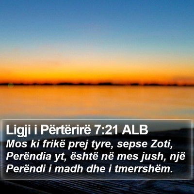 Ligji i Përtërirë 7:21 ALB Bible Verse Image
