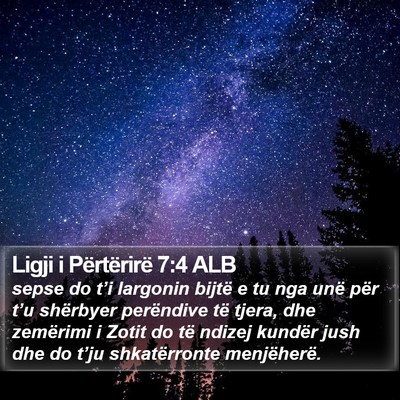 Ligji i Përtërirë 7:4 ALB Bible Verse Image