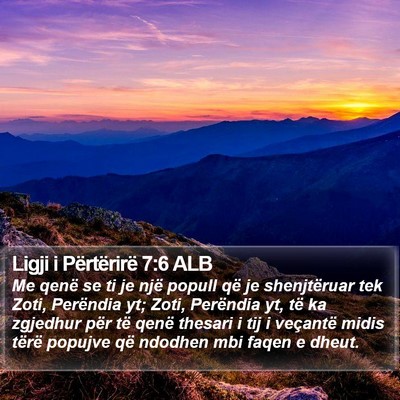 Ligji i Përtërirë 7:6 ALB Bible Verse Image