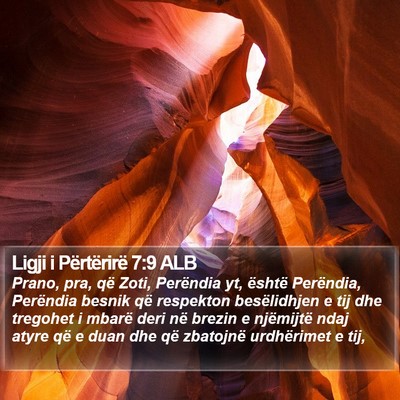 Ligji i Përtërirë 7:9 ALB Bible Verse Image