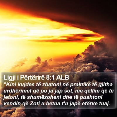Ligji i Përtërirë 8:1 ALB Bible Verse Image