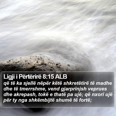 Ligji i Përtërirë 8:15 ALB Bible Verse Image