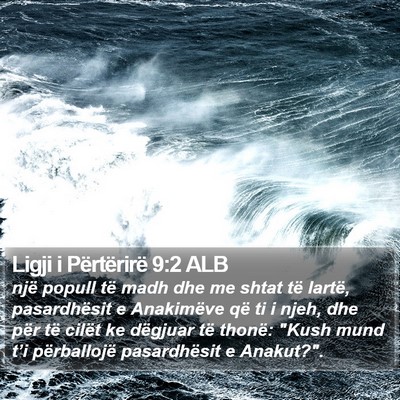 Ligji i Përtërirë 9:2 ALB Bible Verse Image