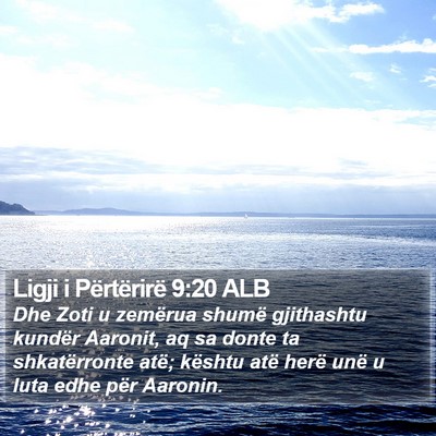 Ligji i Përtërirë 9:20 ALB Bible Verse Image