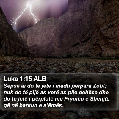 Luka 1:15 ALB Bible Verse Image