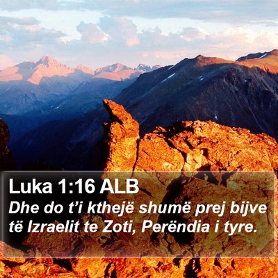 Luka 1:16 ALB Bible Verse Image