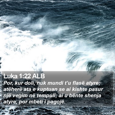 Luka 1:22 ALB Bible Verse Image