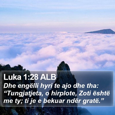 Luka 1:28 ALB Bible Verse Image
