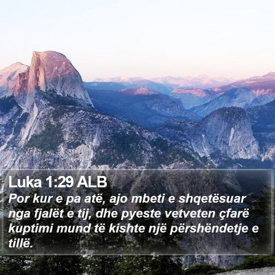 Luka 1:29 ALB Bible Verse Image