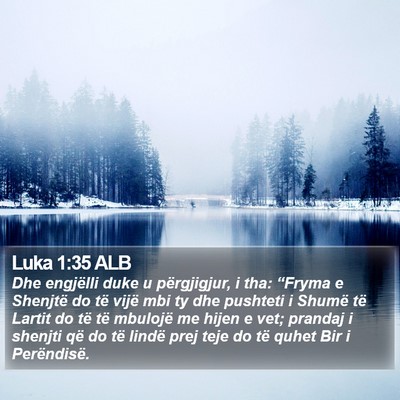 Luka 1:35 ALB Bible Verse Image