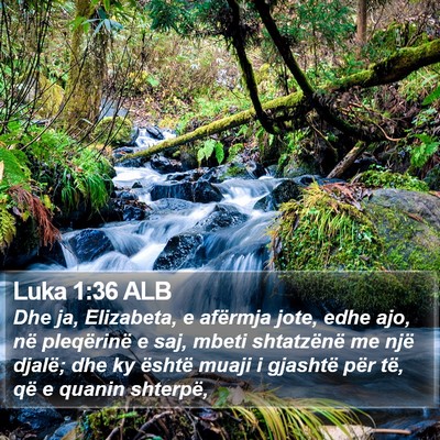 Luka 1:36 ALB Bible Verse Image